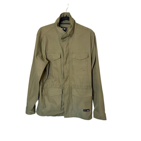 MENS Med OAKLEY COLLECTION‎ ARMYGREEN MILITARY JACKET WEATHERPROOF MULTI PCKTS - Picture 1 of 12